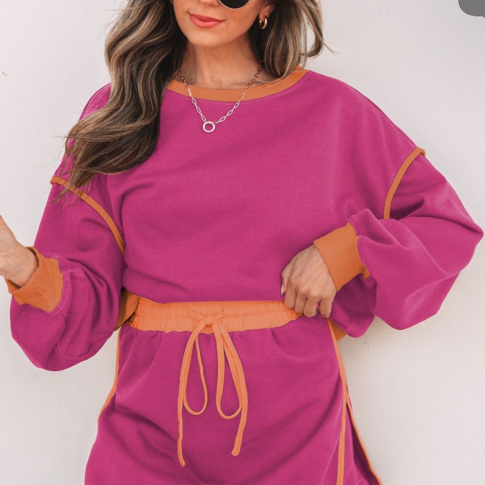 Pink and Orange Long Sleeve Set